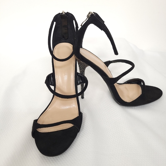 Fashion Nova Black Sequins Heel size 7.5 - Picture 7 of 10